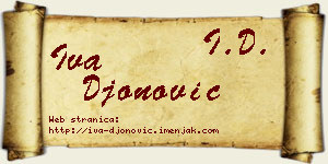 Iva Đonović vizit kartica